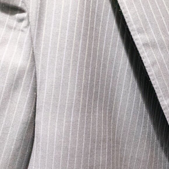 🌷SALE Ermenegildo Zegna Navy Pinstripe Wool Blazer Sport Coat Size 48L Italy - Picture 3 of 16